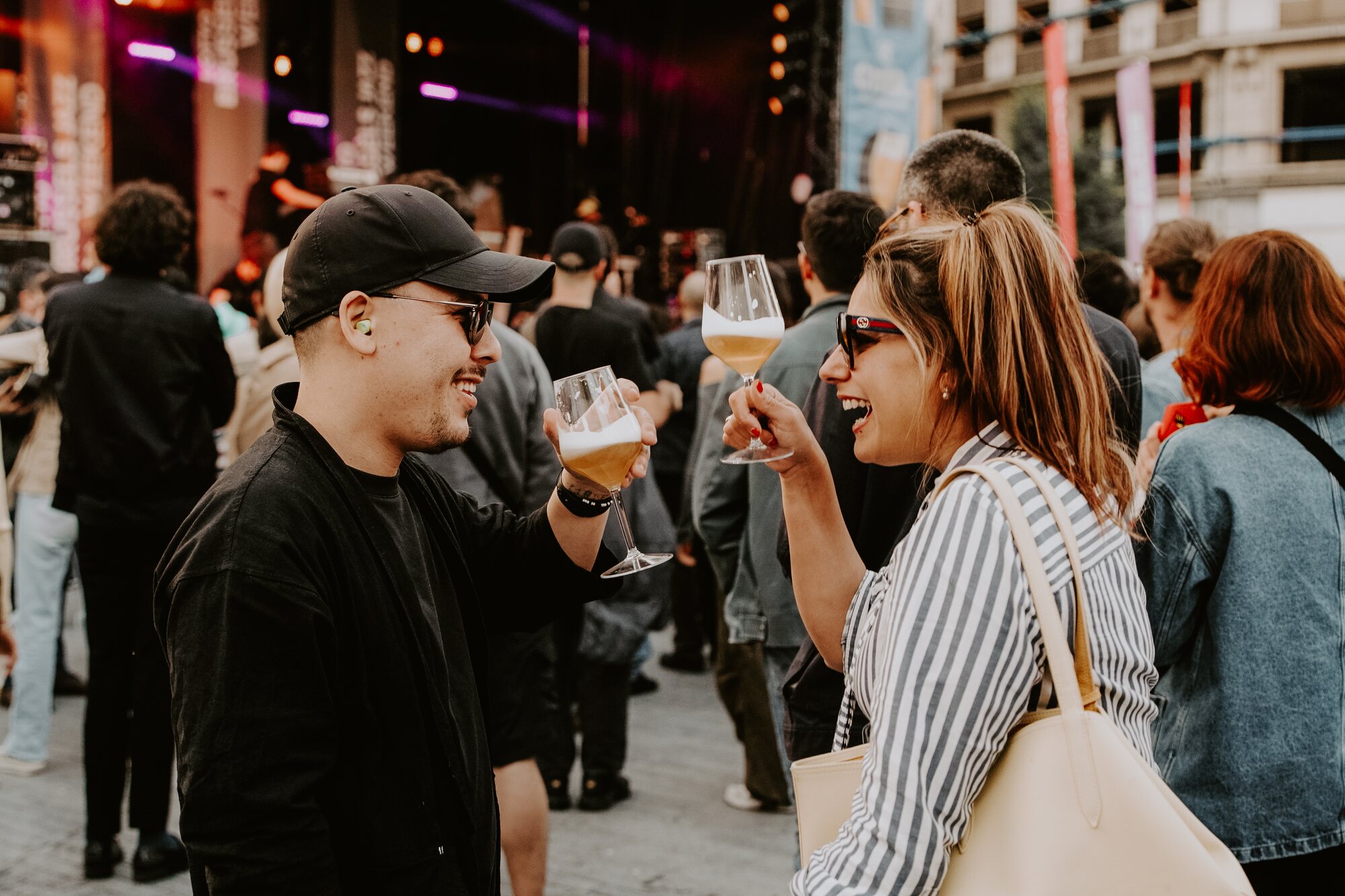 Guests enjoying Curiozity cocktails at a live event